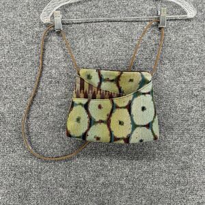 Maruca Crossbody Bag Handmade Tapestry Green Abstract Boho Hippie Gypsy Colorado
